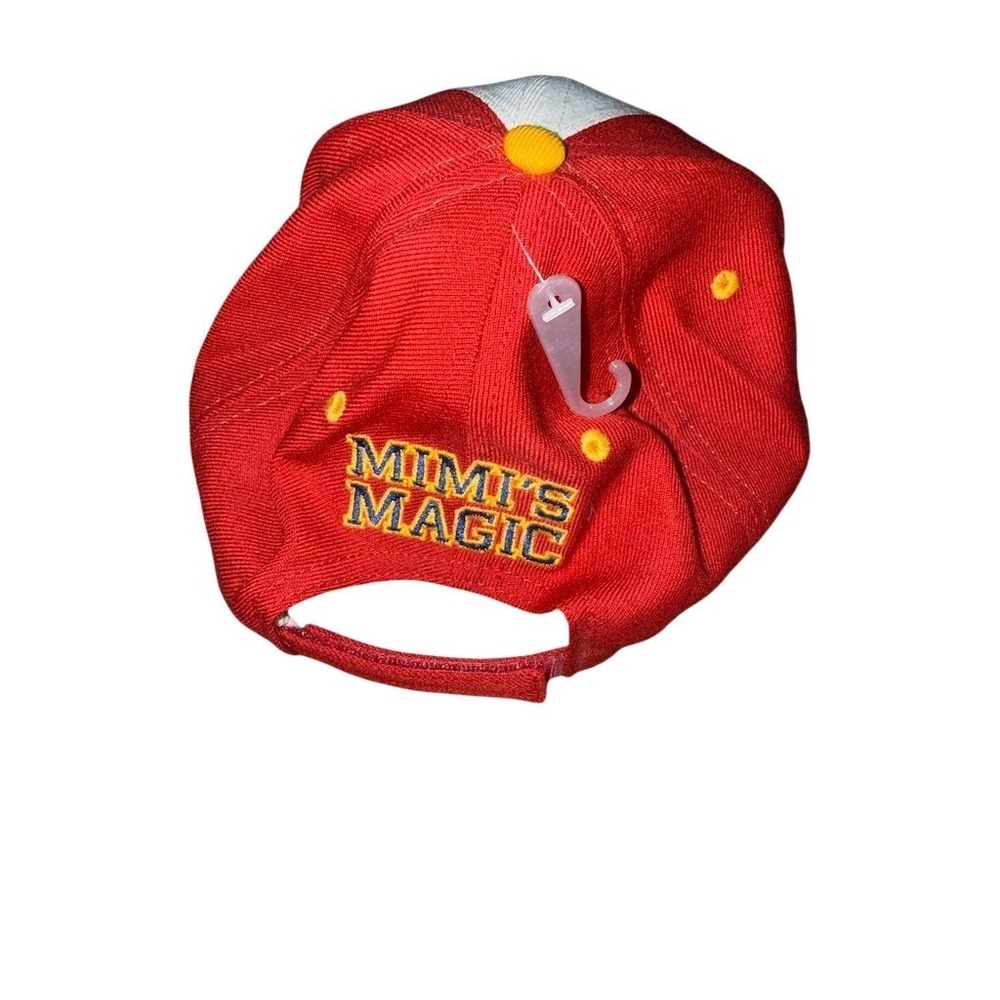 The Game Mimi's Magic Strapback Baseball‎ Cap Hat Embroidered Red White Jester - Picture 3 of 4